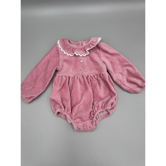 Ted Baker Other - Ted Baker Girls Pink One Piece Romper Long Sleeve Size 12 Months 12M